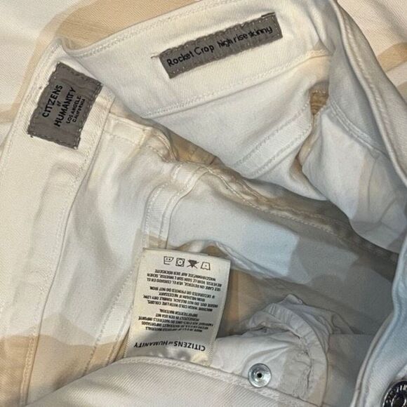 Citizens of Humanity COH Rocket Crop White High Rise Skinny Jeans Size 27 - Picture 3 of 4